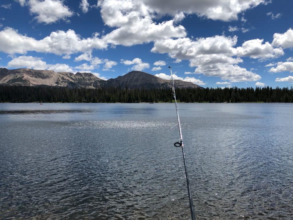 Fishing Mirror Lake in the Uinta Mountains