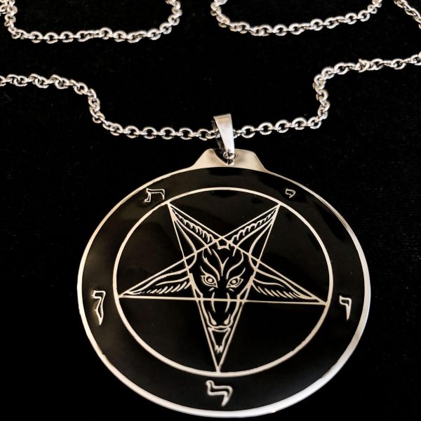 Speak of the Devil Stainless Steel Sigil of Baphomet Necklace and Pendant - Pendant Focus