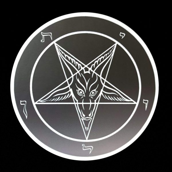 Churh of Satan approved Sigil of Baphomet durable, weather resistant vinyl sticker from Reverend Campbell