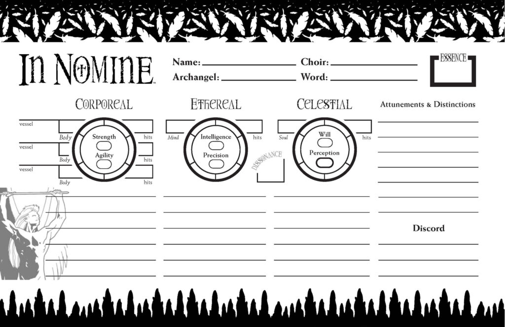 In Nomine Angelic Character Sheet