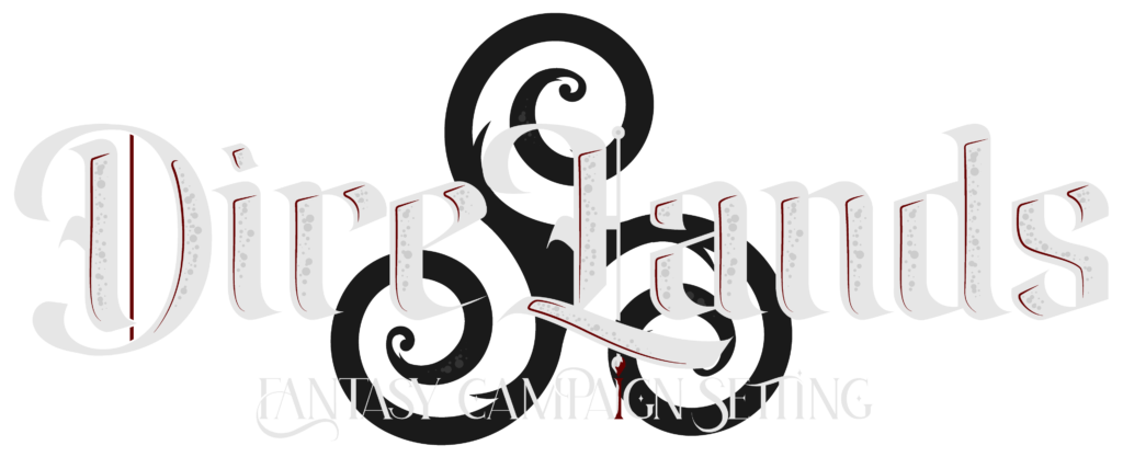 DireLands Fantasy Campaign Setting - Dark Background Logo - Designed by Adam P. Campbell August 23, 2024