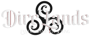 DireLands Fantasy Campaign Setting - Dark Background Logo - Designed by Adam P. Campbell August 23, 2024