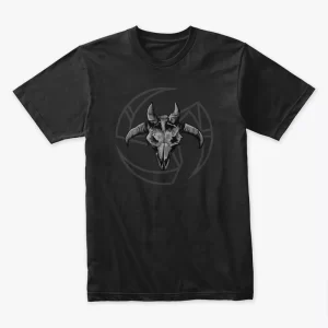 Black on Black Infernal Brotherhood Logo T-Shirt